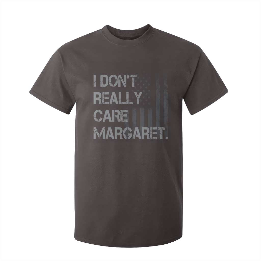 JD Vance T Shirt For Kid I Don't Really Care Margaret American Flag TS09 Dark Chocolate Print Your Wear