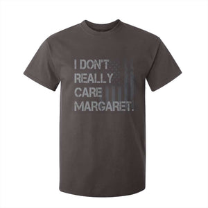 JD Vance T Shirt For Kid I Don't Really Care Margaret American Flag TS09 Dark Chocolate Print Your Wear