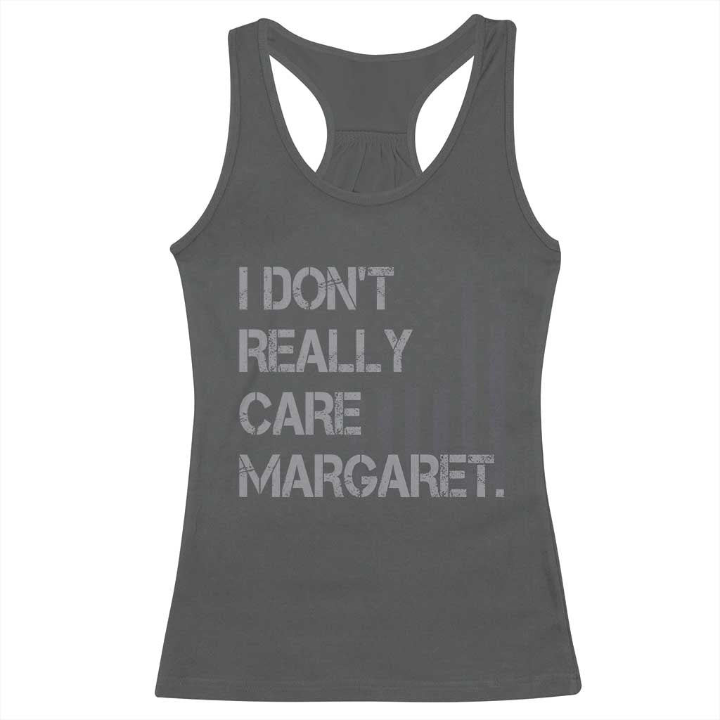 JD Vance Racerback Tank Top I Don't Really Care Margaret American Flag TS09 Dark Heather Print Your Wear