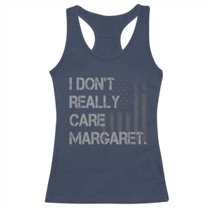 JD Vance Racerback Tank Top I Don't Really Care Margaret American Flag TS09 Navy Print Your Wear