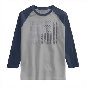 JD Vance Raglan Shirt I Don't Really Care Margaret American Flag TS09 Sport Gray Navy Print Your Wear