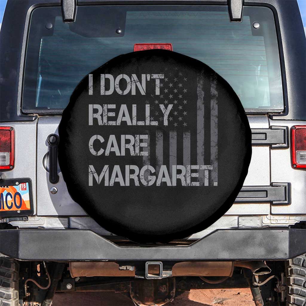 JD Vance Spare Tire Cover I Don't Really Care Margaret American Flag TS09 No hole Black Print Your Wear
