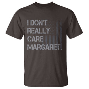 JD Vance T Shirt I Don't Really Care Margaret American Flag TS09 Dark Chocolate Print Your Wear