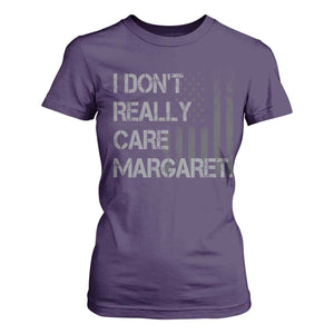 JD Vance T Shirt For Women I Don't Really Care Margaret American Flag TS09 Purple Print Your Wear