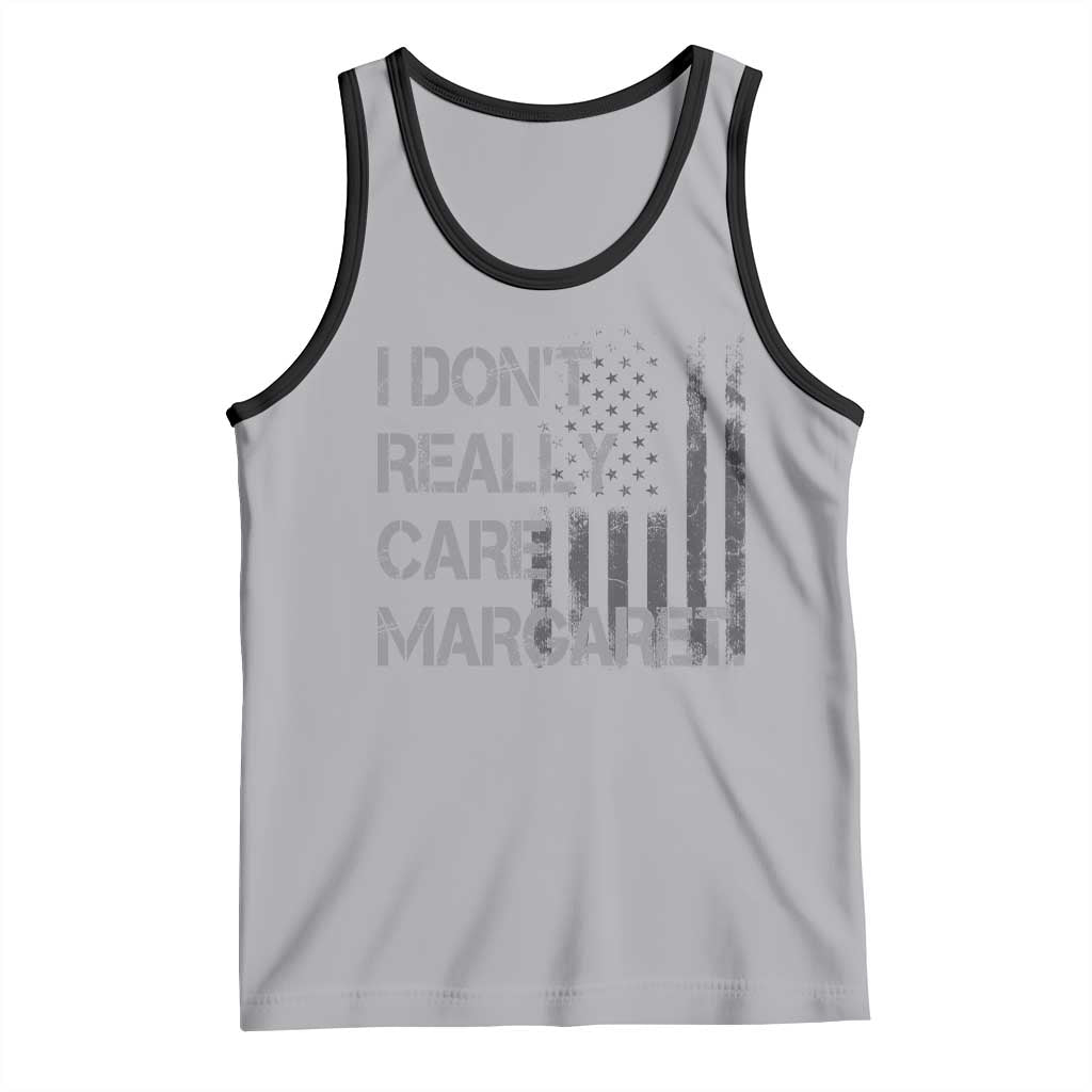 JD Vance Tank Top I Don't Really Care Margaret American Flag TS09 Athletic Heather Black Print Your Wear