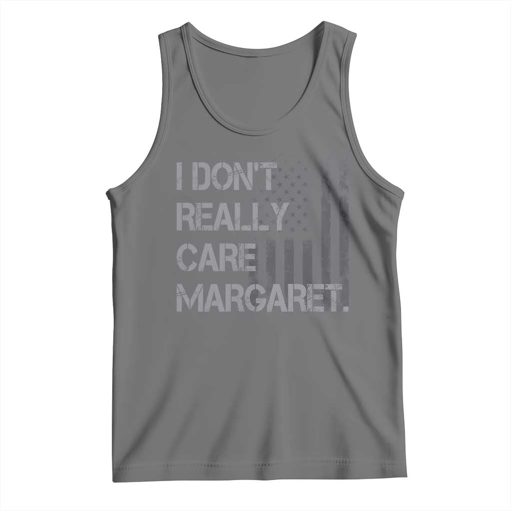 JD Vance Tank Top I Don't Really Care Margaret American Flag TS09 Black Heather Print Your Wear
