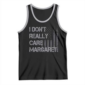 JD Vance Tank Top I Don't Really Care Margaret American Flag TS09 Black Athletic Heather Print Your Wear