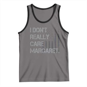 JD Vance Tank Top I Don't Really Care Margaret American Flag TS09 Deep Heather Black Print Your Wear