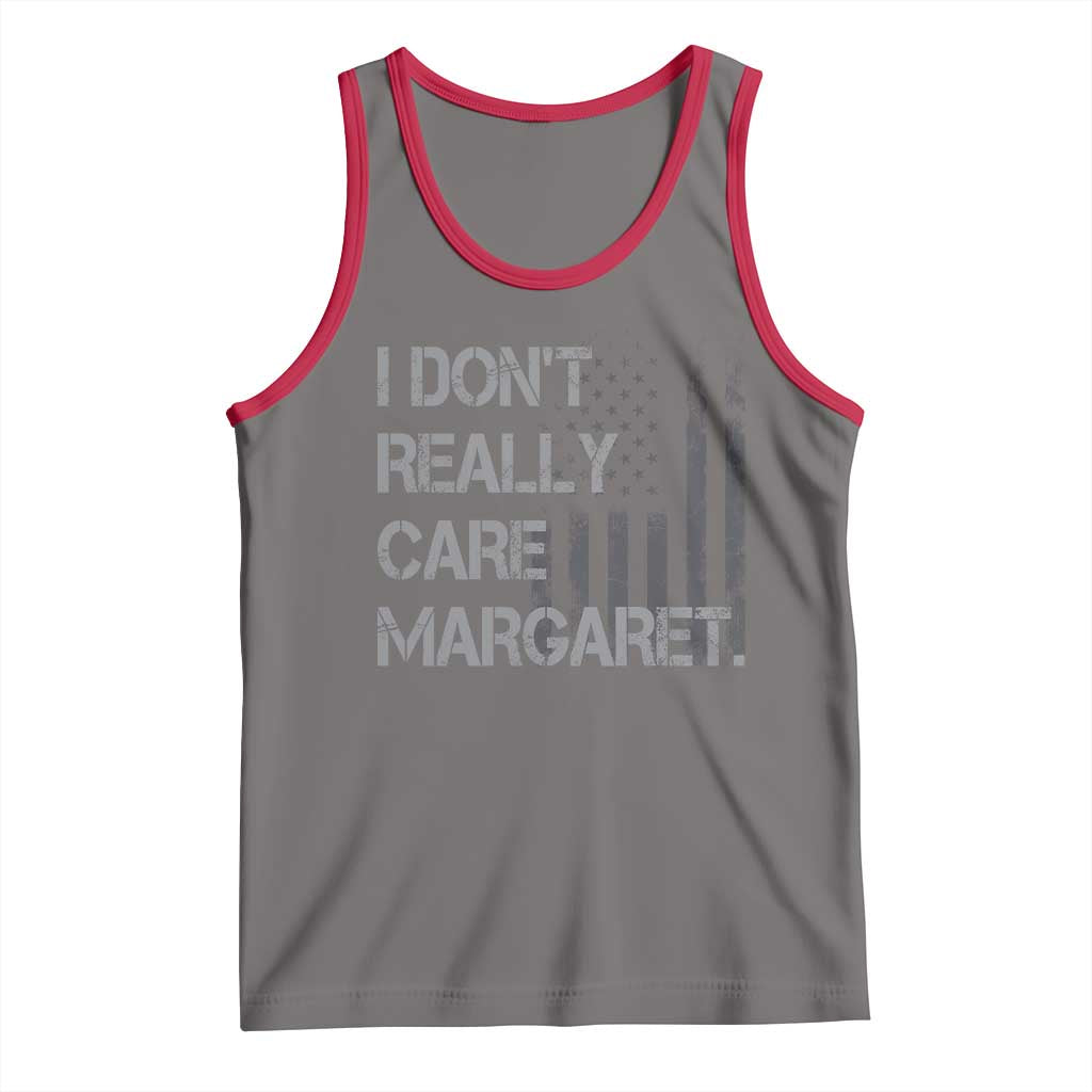 JD Vance Tank Top I Don't Really Care Margaret American Flag TS09 Deep Heather Red Print Your Wear