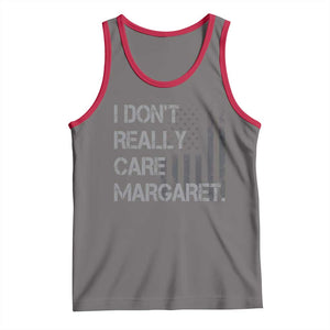 JD Vance Tank Top I Don't Really Care Margaret American Flag TS09 Deep Heather Red Print Your Wear