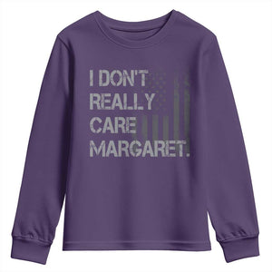 JD Vance Youth Sweatshirt I Don't Really Care Margaret American Flag TS09 Purple Print Your Wear