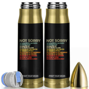 Trump Supporter Bullet Tumbler Not Sorry For Voting For Trump Believing America Is Great TS09 Black Print Your Wear
