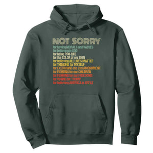 Trump Supporter Hoodie Not Sorry For Voting For Trump Believing America Is Great TS09 Dark Forest Green Print Your Wear