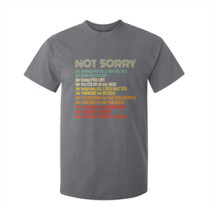 Trump Supporter T Shirt For Kid Not Sorry For Voting For Trump Believing America Is Great TS09 Charcoal Print Your Wear