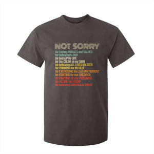 Trump Supporter T Shirt For Kid Not Sorry For Voting For Trump Believing America Is Great TS09 Dark Chocolate Print Your Wear