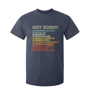 Trump Supporter T Shirt For Kid Not Sorry For Voting For Trump Believing America Is Great TS09 Navy Print Your Wear