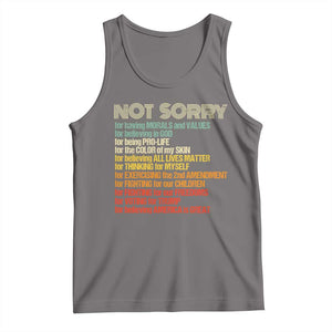Trump Supporter Tank Top Not Sorry For Voting For Trump Believing America Is Great TS09 Deep Heather Print Your Wear