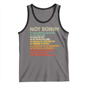 Trump Supporter Tank Top Not Sorry For Voting For Trump Believing America Is Great TS09 Deep Heather Black Print Your Wear