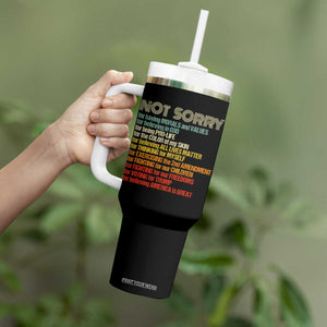 Trump Supporter Tumbler With Handle Not Sorry For Voting For Trump Believing America Is Great TS09 Print Your Wear