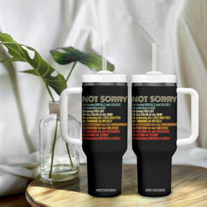 Trump Supporter Tumbler With Handle Not Sorry For Voting For Trump Believing America Is Great TS09 Print Your Wear