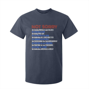 Trump Supporter T Shirt For Kid Not Sorry For Voting For Trump For Believing America Is Great TS09 Navy Print Your Wear