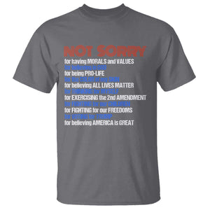Trump Supporter T Shirt Not Sorry For Voting For Trump For Believing America Is Great TS09 Charcoal Print Your Wear