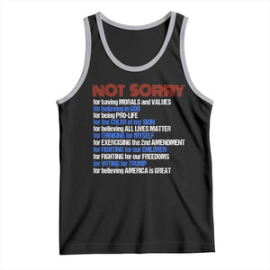 Trump Supporter Tank Top Not Sorry For Voting For Trump For Believing America Is Great TS09 Black Athletic Heather Print Your Wear