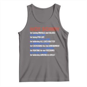 Trump Supporter Tank Top Not Sorry For Voting For Trump For Believing America Is Great TS09 Deep Heather Print Your Wear