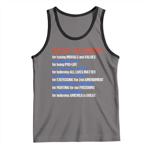 Trump Supporter Tank Top Not Sorry For Voting For Trump For Believing America Is Great TS09 Deep Heather Black Print Your Wear