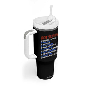 Trump Supporter Tumbler With Handle Not Sorry For Voting For Trump For Believing America Is Great TS09 Print Your Wear