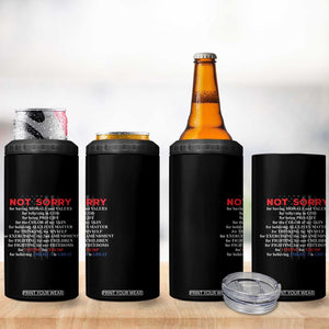 Not Sorry For Voting For Trump Believing America Is Great 4 in 1 Can Cooler Tumbler Trump Supporter TS09 Print Your Wear
