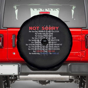 Not Sorry For Voting For Trump Believing America Is Great Spare Tire Cover Trump Supporter TS09 Black Print Your Wear