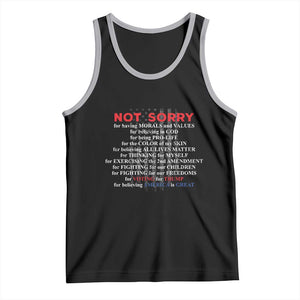 Not Sorry For Voting For Trump Believing America Is Great Tank Top Trump Supporter TS09 Black Athletic Heather Print Your Wear