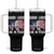 Trump 2025 Tumbler With Handle Good Luck Live In Peace Retro American Flag TS09 One Size: 40 oz Black Print Your Wear