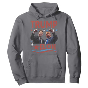 Cool Trump And Elon 2025 Hoodie TS09 Charcoal Print Your Wear