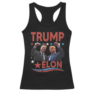 Cool Trump And Elon 2025 Racerback Tank Top TS09 Black Print Your Wear