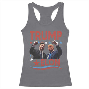 Cool Trump And Elon 2025 Racerback Tank Top TS09 Charcoal Print Your Wear