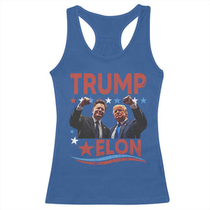 Cool Trump And Elon 2025 Racerback Tank Top TS09 Royal Blue Print Your Wear