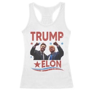 Cool Trump And Elon 2025 Racerback Tank Top TS09 White Print Your Wear