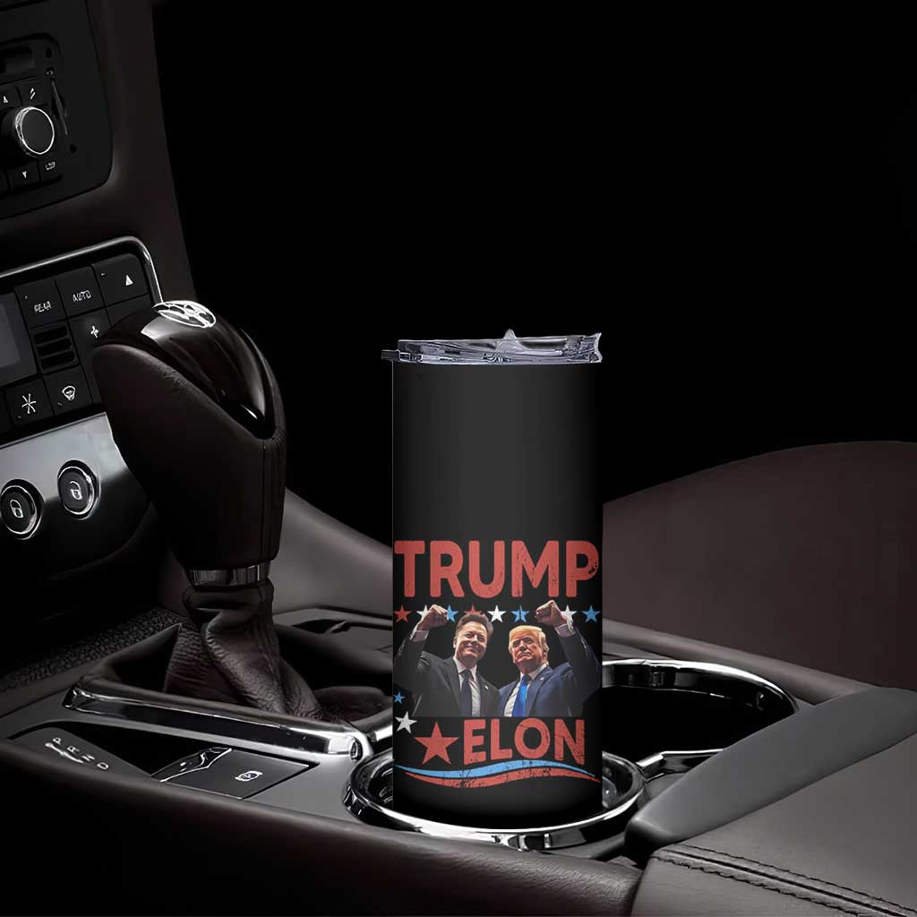 Cool Trump And Elon 2025 Skinny Tumbler TS09 Print Your Wear