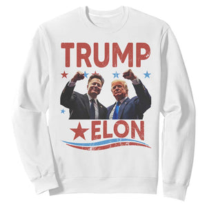 Cool Trump And Elon 2025 Sweatshirt TS09 White Print Your Wear