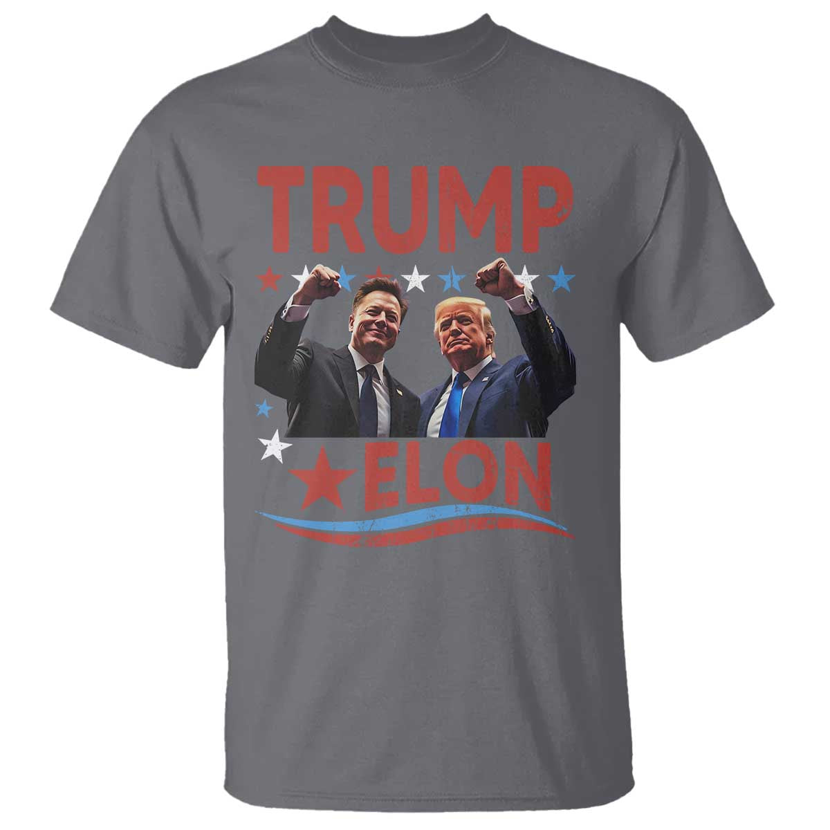 Cool Trump And Elon 2025 T Shirt TS09 Charcoal Print Your Wear