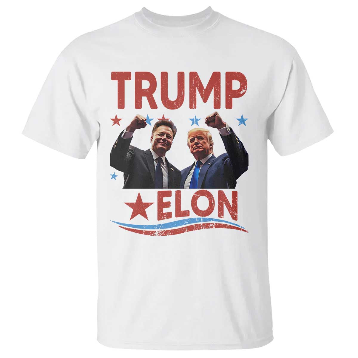 Cool Trump And Elon 2025 T Shirt TS09 White Print Your Wear