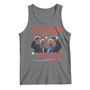 Cool Trump And Elon 2025 Tank Top TS09 Black Heather Print Your Wear