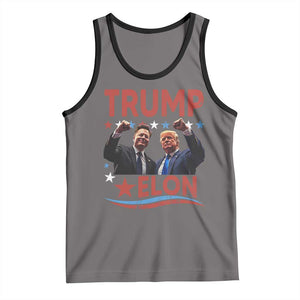 Cool Trump And Elon 2025 Tank Top TS09 Deep Heather Black Print Your Wear