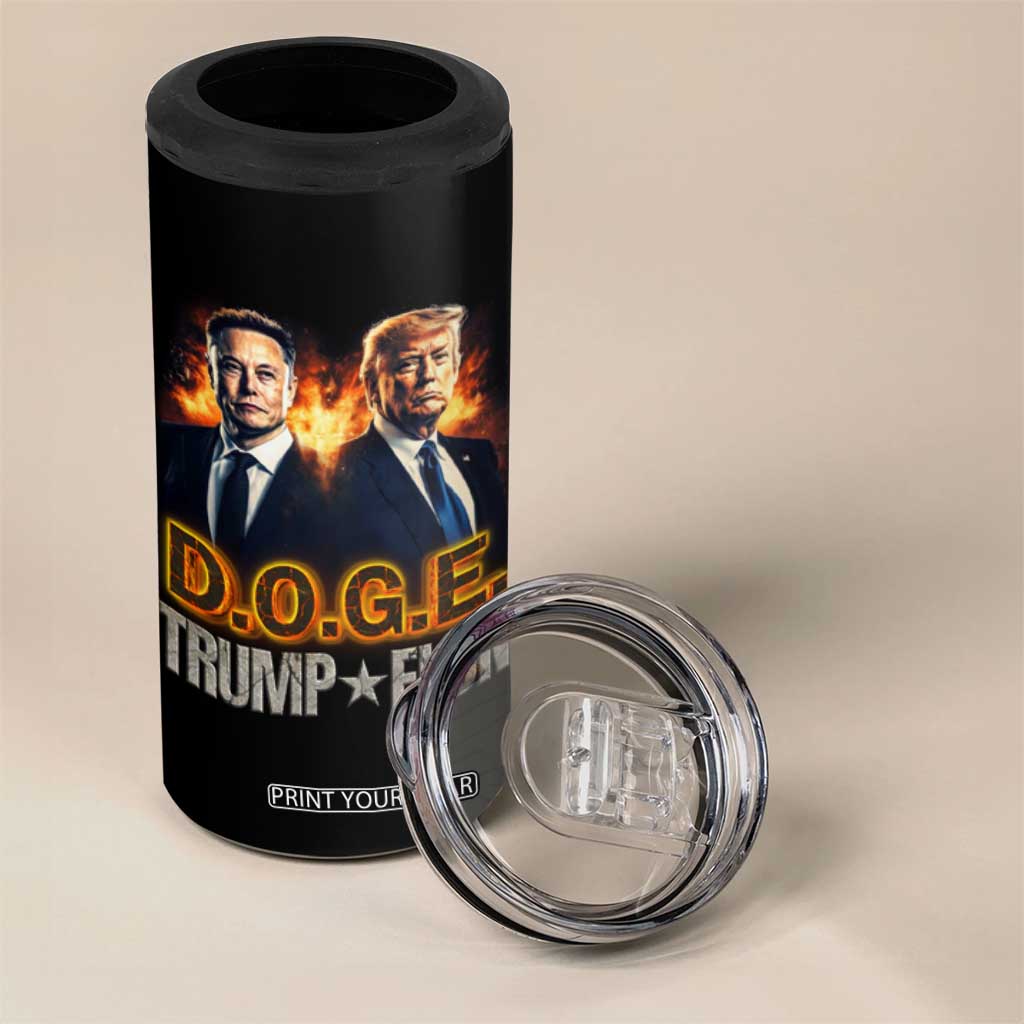 Trump Elon 2025 DOGE 4 in 1 Can Cooler Tumbler TS09 Print Your Wear