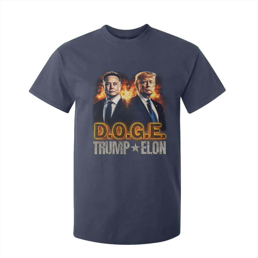 Trump Elon 2025 DOGE T Shirt For Kid TS09 Navy Print Your Wear