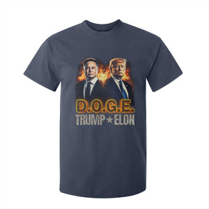 Trump Elon 2025 DOGE T Shirt For Kid TS09 Navy Print Your Wear
