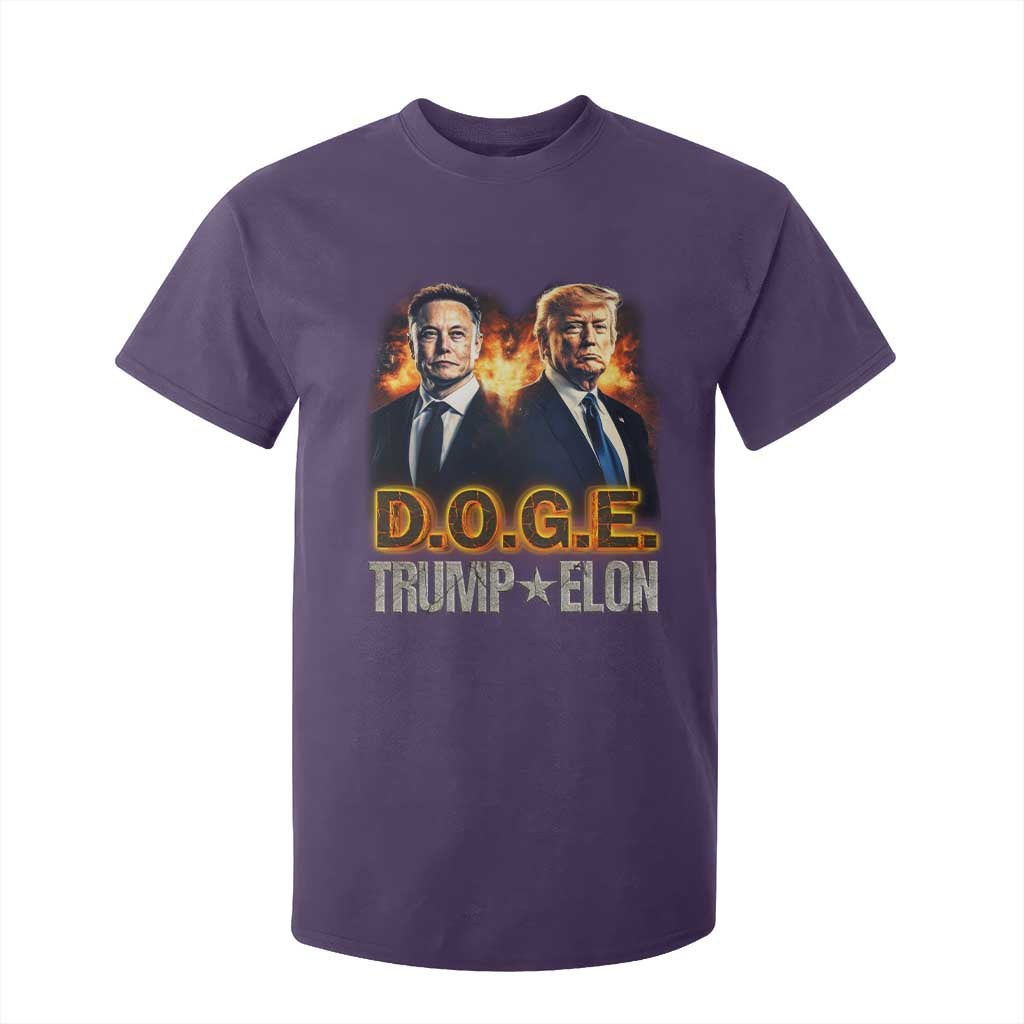 Trump Elon 2025 DOGE T Shirt For Kid TS09 Purple Print Your Wear