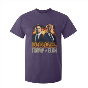 Trump Elon 2025 DOGE T Shirt For Kid TS09 Purple Print Your Wear